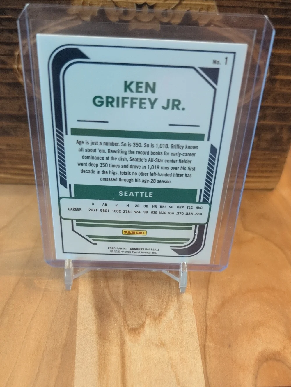2026 Donruss Ken Griffey Jr. Red White Blue Mariners HOF